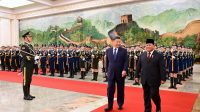 Presiden Prabowo Subianto Disambut dalam Upacara Kenegaraan oleh Presiden Xi Jinping di Beijing. Foto: Setneg.go.id