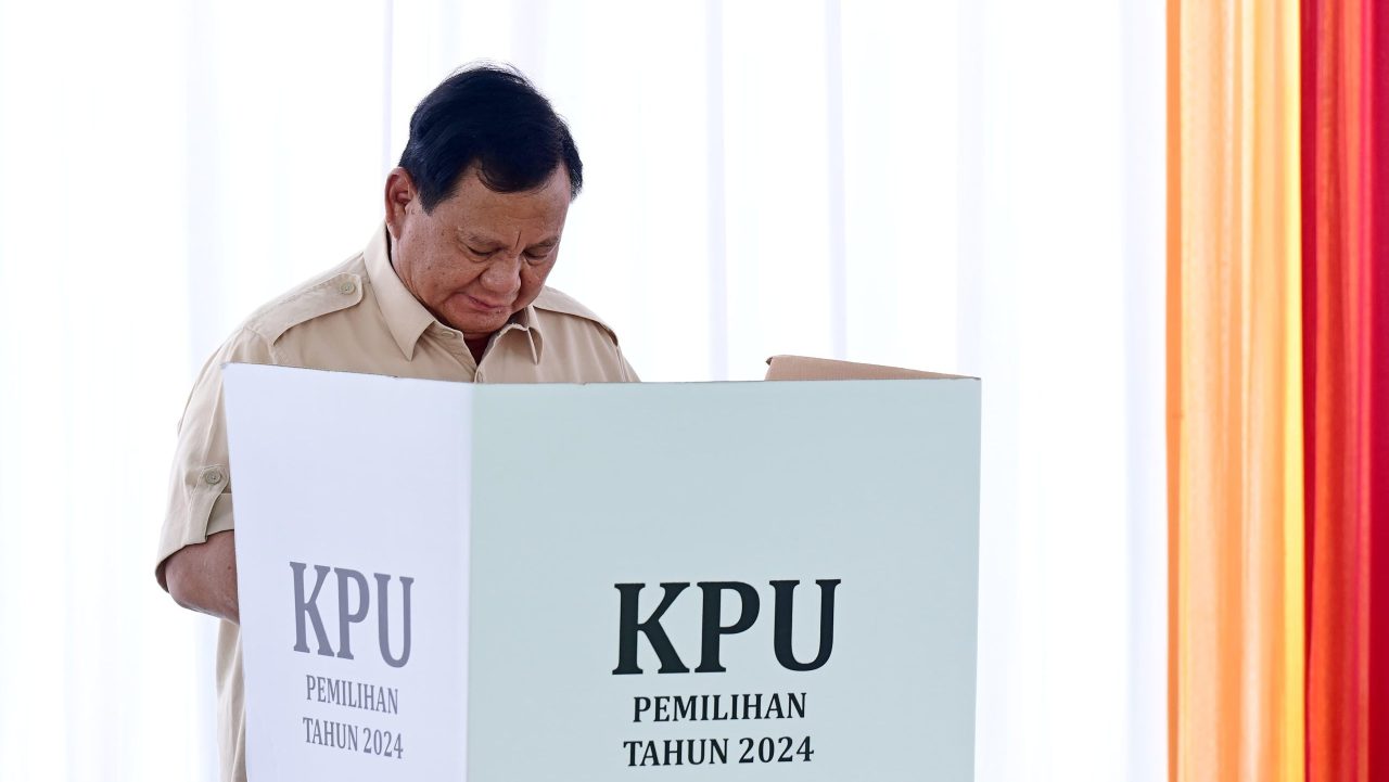 Presiden Prabowo Subianto, Hak Pilih, TPS 008, Desa Bojongkoneng, Pemilu 2024, Partisipasi Pemilu, Bogor, Demokrasi Indonesia. Foto- presidenri.go.id